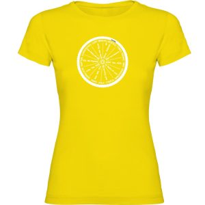 Kruskis Wheel Short Sleeve T-shirt Geel 2XL Vrouw