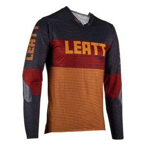 Leatt Gravity 4.0 Long Sleeve Enduro Jersey Oranje,Zwart S Man