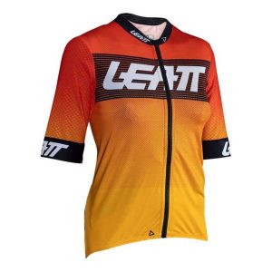 Leatt Mtb Endurance 6.0 Short Sleeve Jersey Oranje S Vrouw