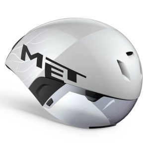 MET Codatronca Road Bike Helmet - White Silver / Matt Glossy / Small