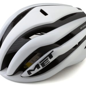 Met Trenta 3K Carbon MIPS Road Helmet (Matte White/Silver Metallic) (M) - 3HM146US00MBI2