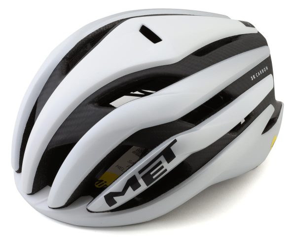 Met Trenta 3K Carbon MIPS Road Helmet (Matte White/Silver Metallic) (M) - 3HM146US00MBI2