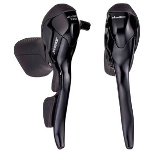 Microshift Advent X M100a Brake Lever Set With Shifter Zwart 10s