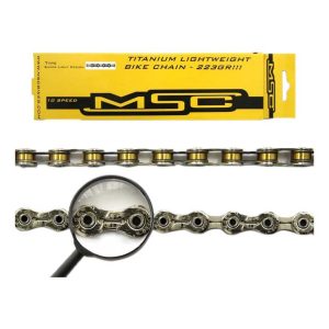 Msc Titanium Ultralight Road/mtb Chain Zilver 112 Links