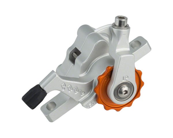 Paul Components Klamper Disc Brake Caliper (Silver/Orange) (Mechanical) (Front or R... - 048SILVERLP
