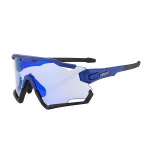 Rogelli Switch Sunglasses Blauw Revo - Smoke CAT 2