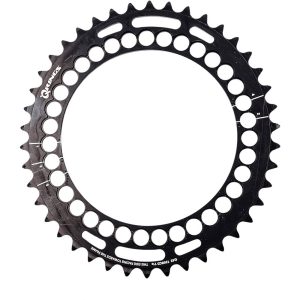 Rotor Q Rings 130 Bcd Outer Aero Chainring Zwart 53t