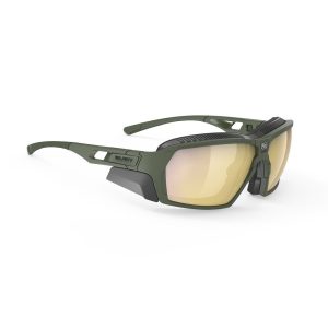 Rudy Project Agent Q Polarized Sunglasses Groen Olive / Matte Black