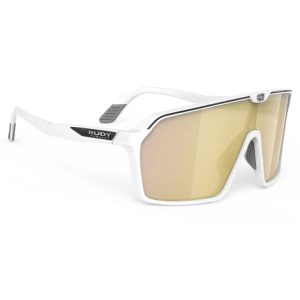 Rudy Project Spinshield Sunglasses Multilaser Lens - White Matte / Gold Lens