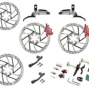 SRAM Maven Ultimate Hydraulic Disc Brake Set Expert Kit (Red) (Pair) (Post Mount) (Calipers Included