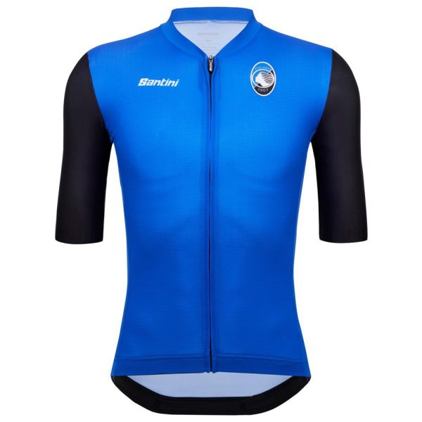 Santini Atalanta Short Sleeve Jersey Blauw S Man