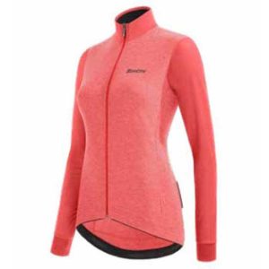 Santini Colore Puro Thermal Long Sleeve Jersey Roze XS Vrouw