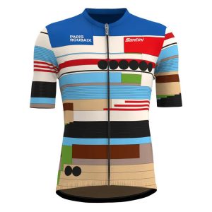 Santini Paris Roubaix 2024 Short Sleeve Jersey Veelkleurig XS Man