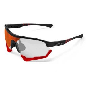 Scicon Aerotech Xl Photochromic Sunglasses Zwart Red Mirror/CAT1-3