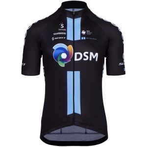 Scott Dsm Team Replica Short Sleeve Jersey Blauw S Man