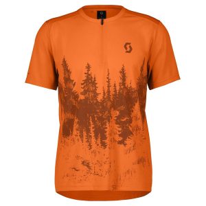 Scott Trail Flow Zip Short Sleeve Jersey Oranje L Man