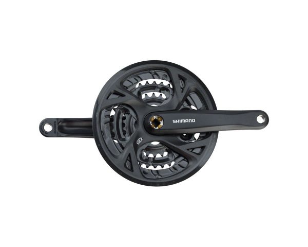 Shimano Altus FC-M371 Crankset (Black) (3 x 9 Speed) (Square Taper) (170mm) (48/36/26T) (w/ Chain Gu