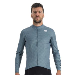 Sportful Checkmate Thermal Long Sleeve Jersey Blauw XL Man