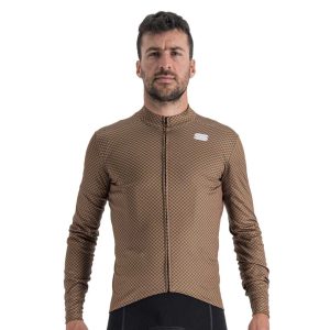 Sportful Checkmate Thermal Long Sleeve Jersey Bruin XL Man
