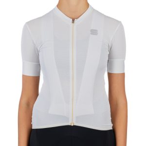 Sportful Monocrom Women's Short Sleeve Cycling Jersey - White / Medium