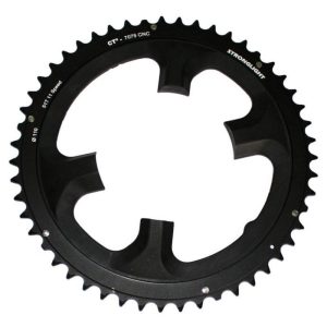 Stronglight Compatible Durace Di2 110 Bcd Chainring Zwart 49t