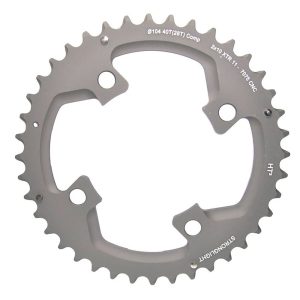 Stronglight Ht3 Exterior 4b 104 Shimano Xtr M980 Chainring Zilver 40t
