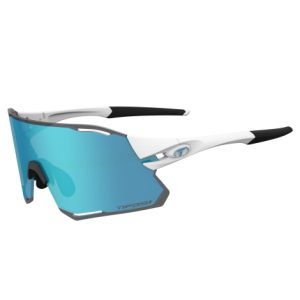 Tifosi Rail Race Interchangeable Clarion Lens Sunglasses - Matt White / Clarion Blue