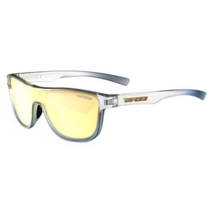 Tifosi Sizzle Single Lens Sunglasses - Frost Blue / Smoke Yellow Lens