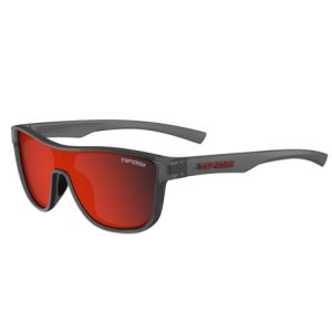 Tifosi Sizzle Single Lens Sunglasses - Satin Vapor / Smoke Red Lens