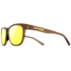 Tifosi Swank Single Lens Sunglasses - Woodgrain / Smoke Yellow Lens