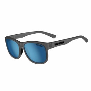 Tifosi Swank XL Single Lens Polarised Sunglasses - Satin Vapor / Sky Blue Polarised