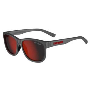 Tifosi Swank Xl Polarized Sunglasses Transparant Smoke Red/CAT3