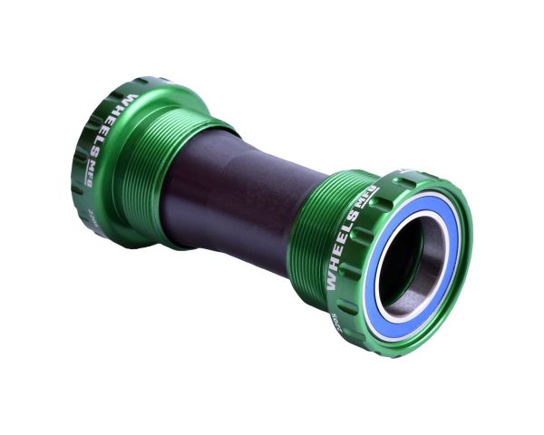 Wheels Manufacturing Threaded External ABEC-3 Bottom Bracket (Green) (BSA) (68/73) (24mm/Shimano Spi