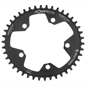 Wolf Tooth 5b 110 Bcd Oval Chainring Zwart 38t