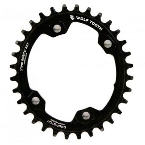 Wolf Tooth M8000 Xt 96 Bcd Oval Chainring Zwart 32t