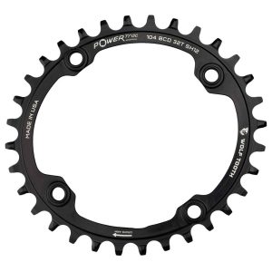 Wolf Tooth Shimano 12s 104 Bcd Oval Chainring Zwart 32t