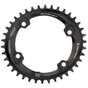 Wolf Tooth Shimano Grx 110 Bcd Oval Chainring Zwart 46t