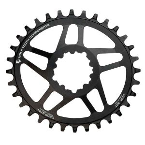 Wolf Tooth Sram Boost Direct Mount 3º Offset Oval Chainring Zwart 30t