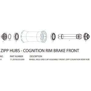 Zipp End Caps For Cognition Front Hubs Zwart