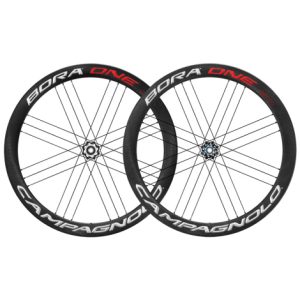 Campagnolo Bora One 50 Carbon Clincher Disc Road Wheelset - Black / Campagnolo / Shimano / 12mm Front - 142x12mm Rear / Centerlock / Pair / 11-12 Speed / Clincher / 700c