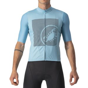 Castelli Bagarre Short Sleeve Cycling Jersey - SS22 - Celeste / Savile Blue / Small