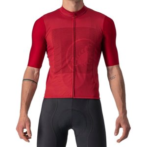 Castelli Bagarre Short Sleeve Cycling Jersey - SS22 - Pro Red / Bordeaux / Medium