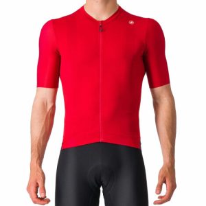 Castelli Espresso Short Sleeve Cycling Jersey - SS24 - Rich Red / Deep Bordeaux / Large