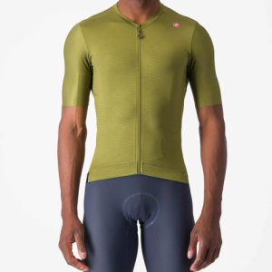 Castelli Espresso Short Sleeve Cycling Jersey - SS24 - Sage / Electric Lime / Small