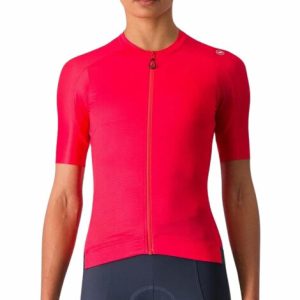 Castelli Espresso Women's Short Sleeve Cycling Jersey - SS24 - Hibiscus / Dark Grey / XSmall