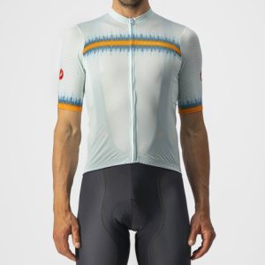 Castelli Grimpeur Short Sleeve Cycling Jersey - Light Acqua / Medium