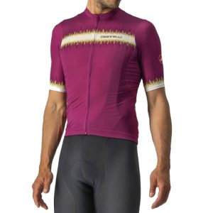 Castelli Grimpeur Short Sleeve Cycling Jersey - Mulberry / XSmall