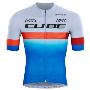 Cube Teamline Short Sleeve Jersey Blauw S Man