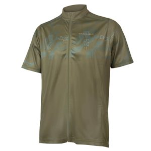 Endura Hummvee Ray Short Sleeve Cycling Jersey - Olive Green / Small