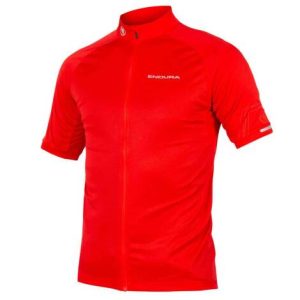 Endura Xtract II Short Sleeve Cycling Jersey - Red / Small